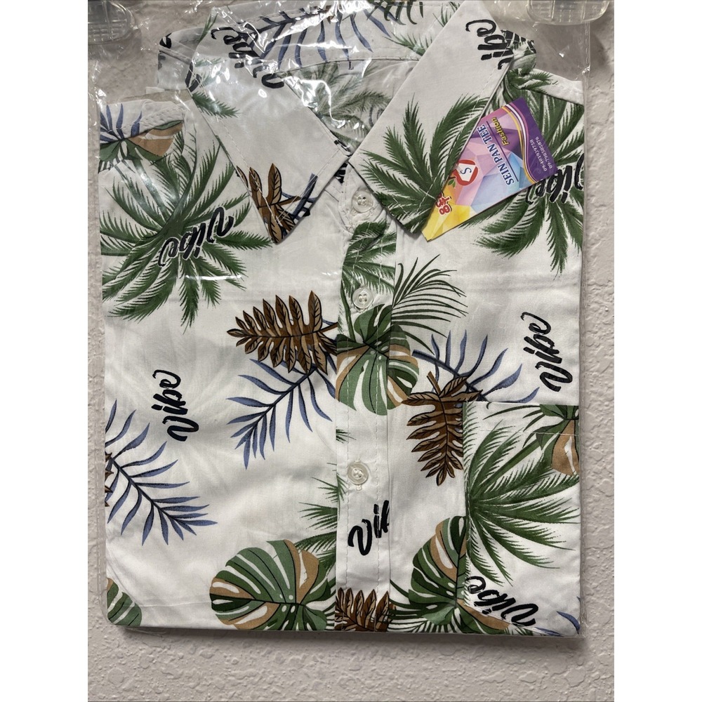 Sein Pan Tee Men's Hawaiian Beach Shirt Size Large